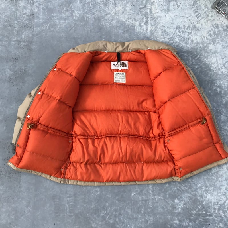 70's 80's THE NORTH FACE ダウンジャケット ベージュ 茶タグ