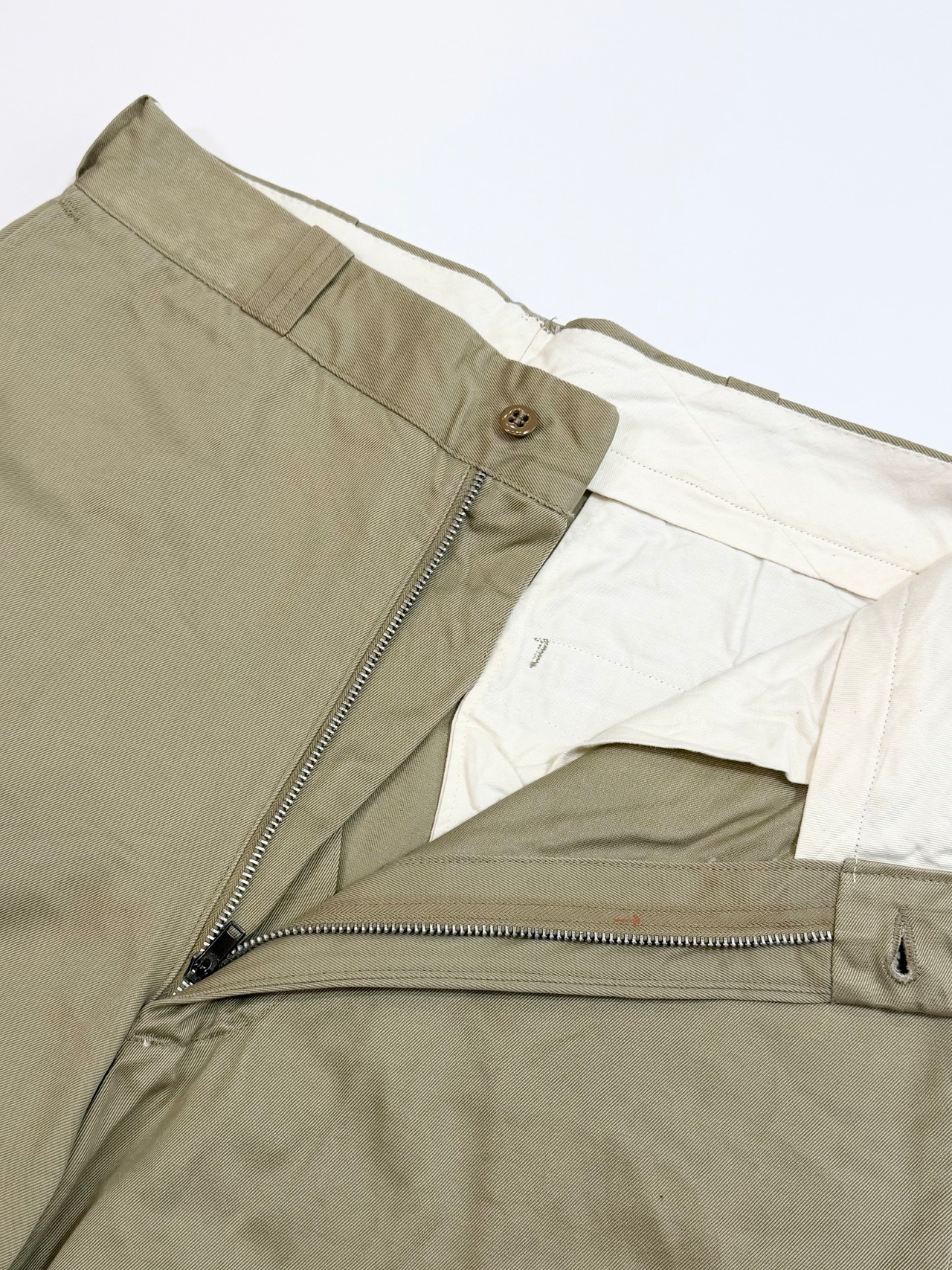 60s US ARMY KHAKI TROUSERS Size W30L31→W29L30