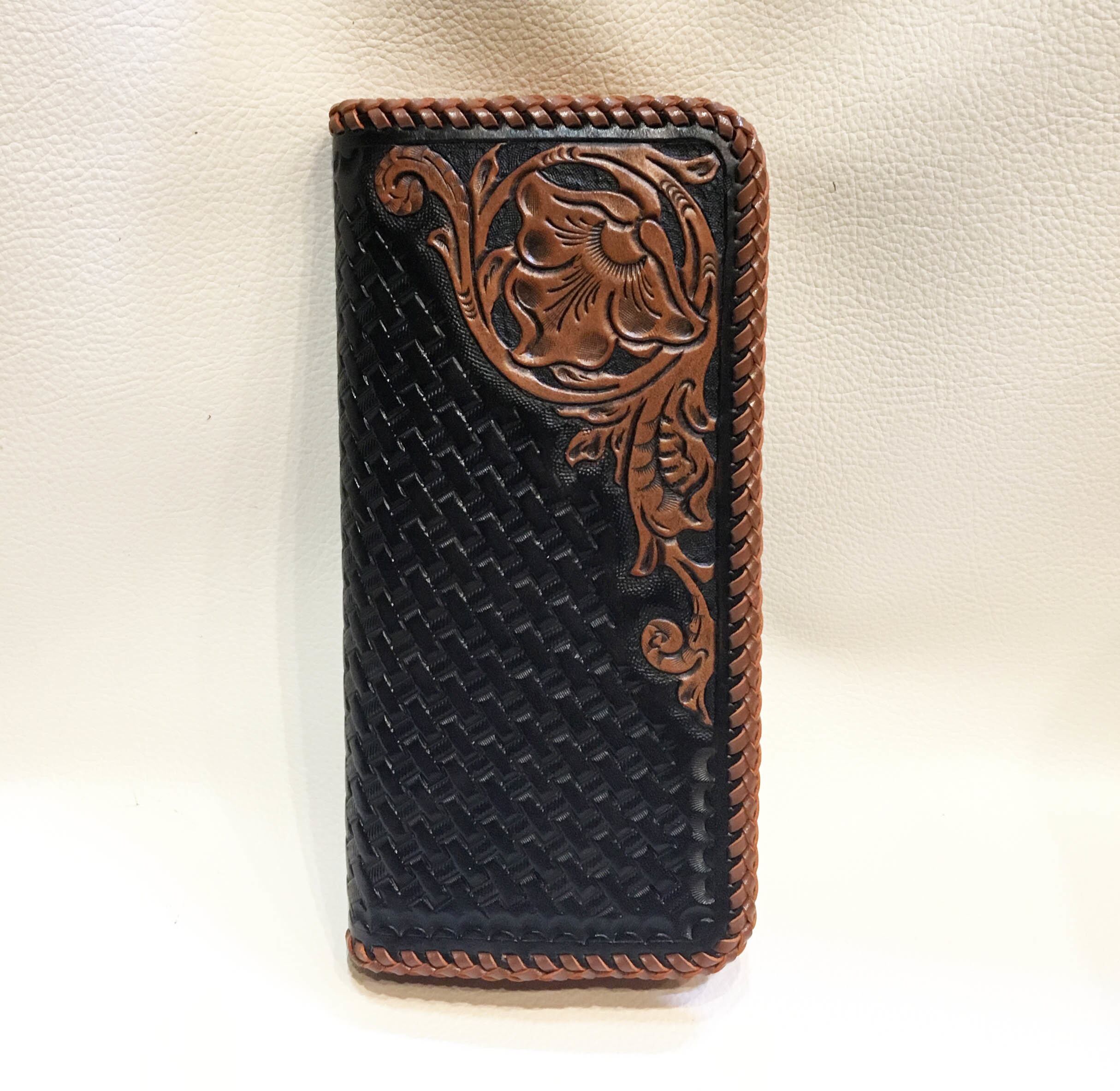 ロング・ウォレット（カービング／編み込み）lw023 | wizardleather