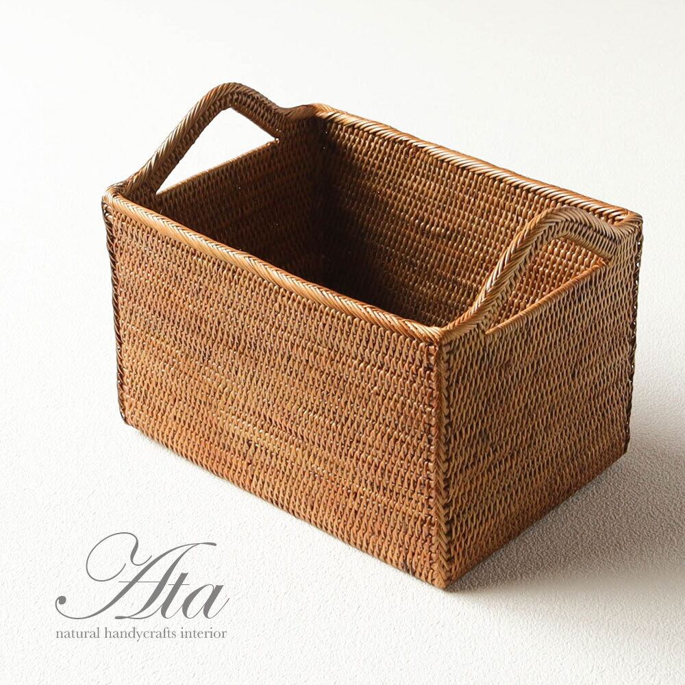 アタ製 オシャレな見せる収納♪スクエアバスケット A25 （メイク