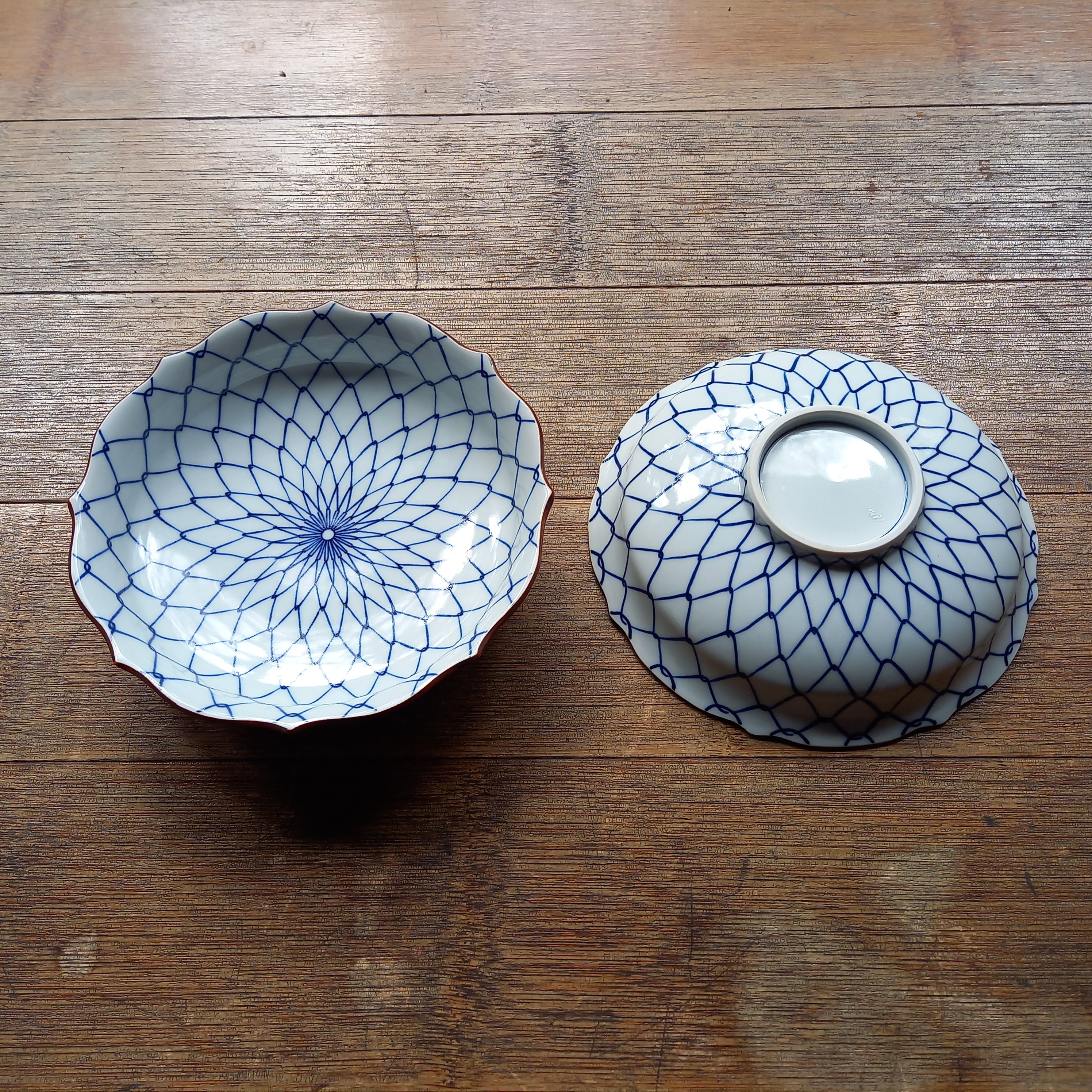 陶器祭り】輪花網目取鉢 | 京の器 竹峰窯 Chikuhougama -