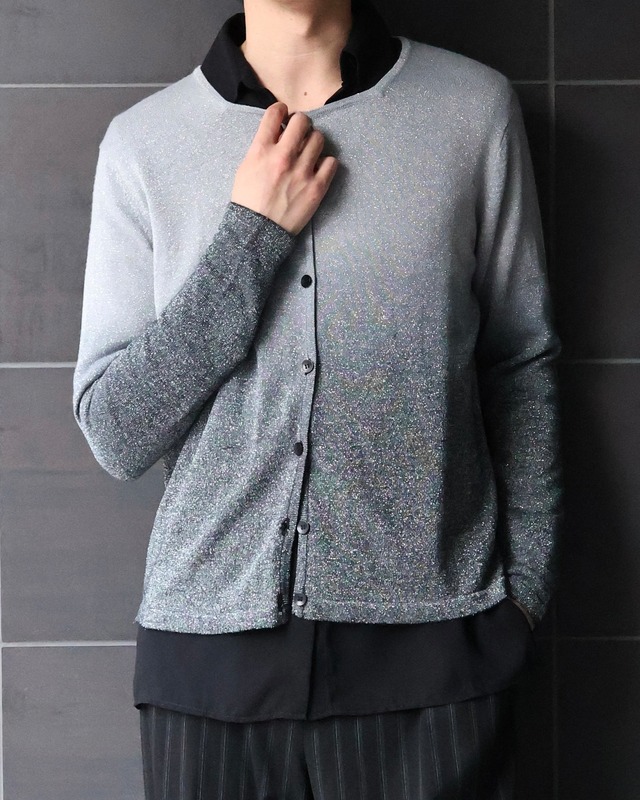 gradation crew neck cardigan