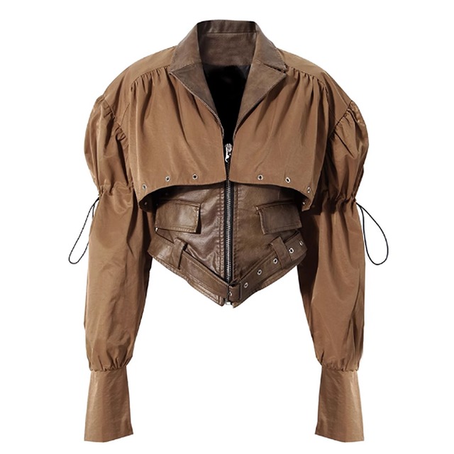 PU combination jacket 1734