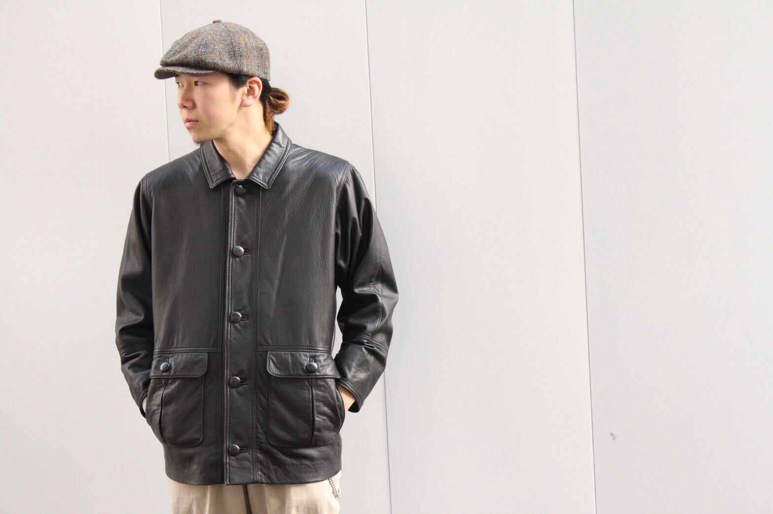 80s CHAMELEON Leather Jacket NEW ZEALAND製