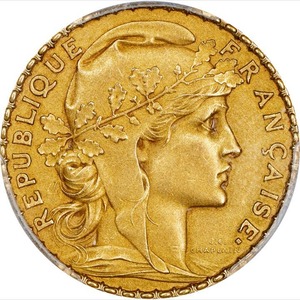 【超希少】フランス 20フラン マリアンヌ・ルースター金貨 マットプルーフ