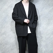 rayon blend easy tailored jacket black