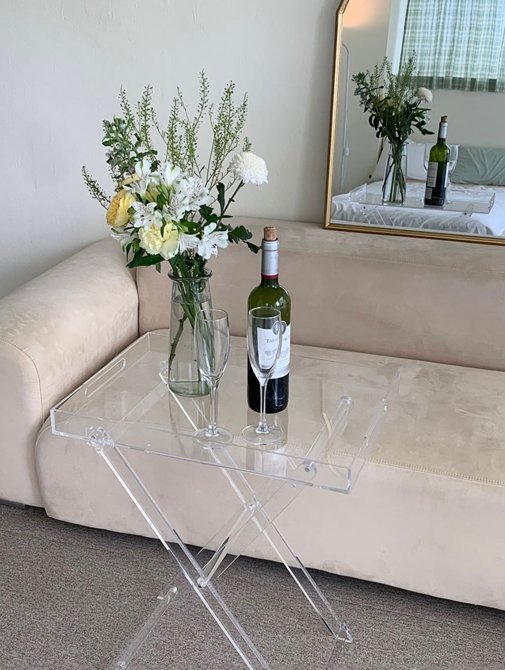 clear acryl tray table / クリア アクリル トレー テーブル
