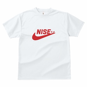 NISEモノ　Tシャツ（ドライ素材：白）