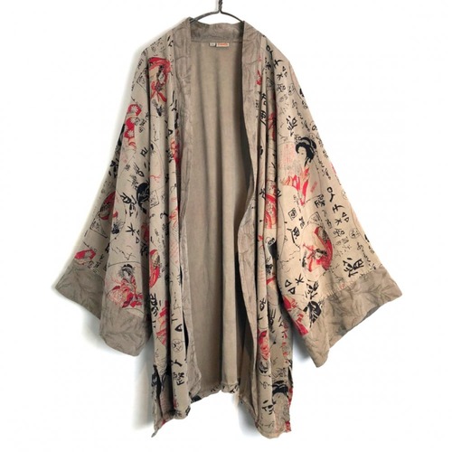 Vintage Japanese Art Rayon Haori Shirt [1990s] Vintage Japanese Art Rayon Haori Shirt