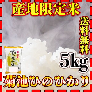 お米 米 5kg 白米 送料無料 熊本県 菊池産 ひのひかり 新米 令和5年産 ヒノヒカリ 5kg1個 産地限定米 くまもとのお米