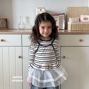 韓国子供服 / 26Autumn / 〖取寄〗second moment / バービーフリルTシャツ / キッズ服 / 女子服 *XS~JL*