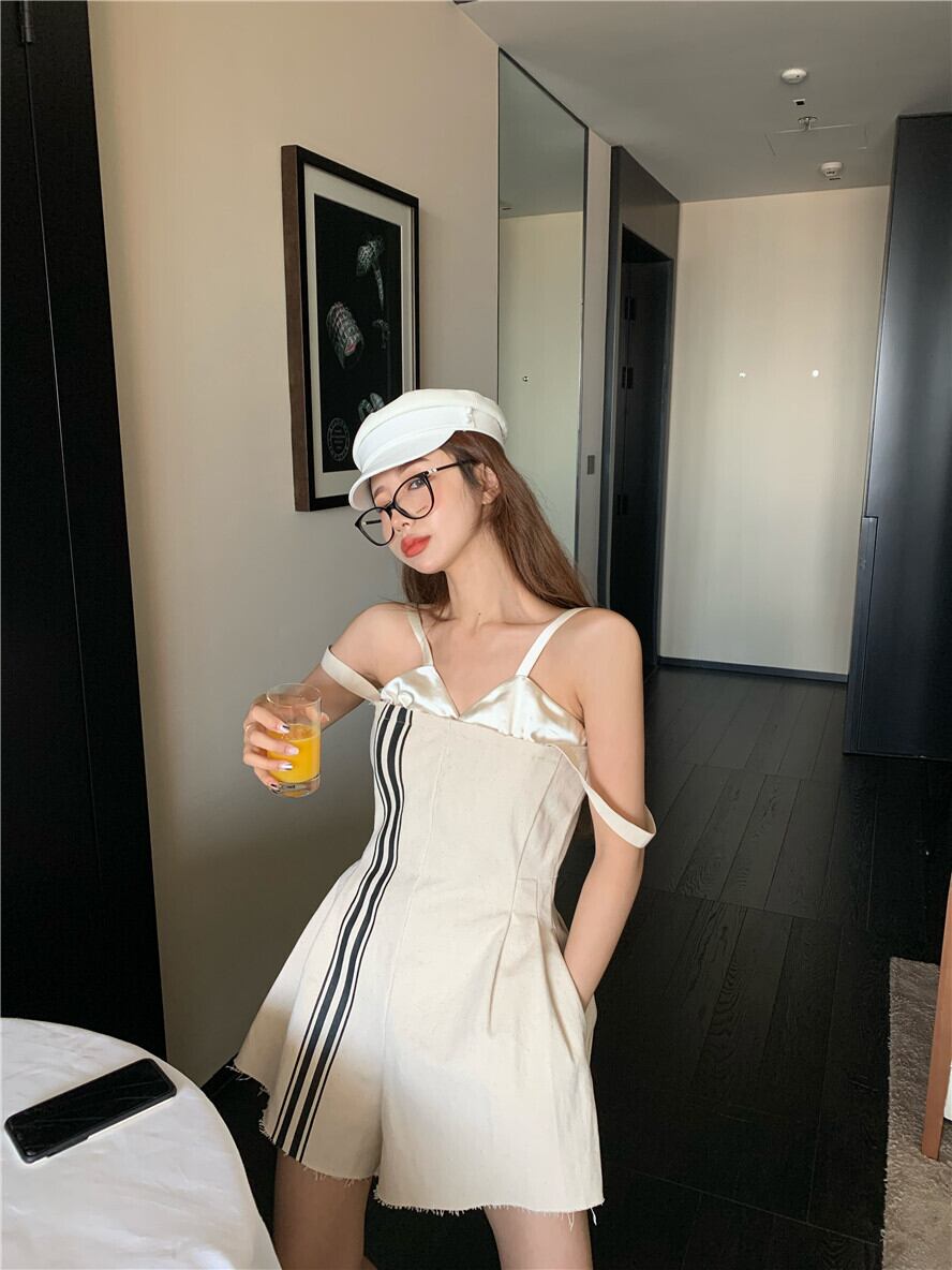 ドレス パンツ ウェストショートスカート スプリングサマー薄手 春物 夏物 ブラックストロベリース37064219576