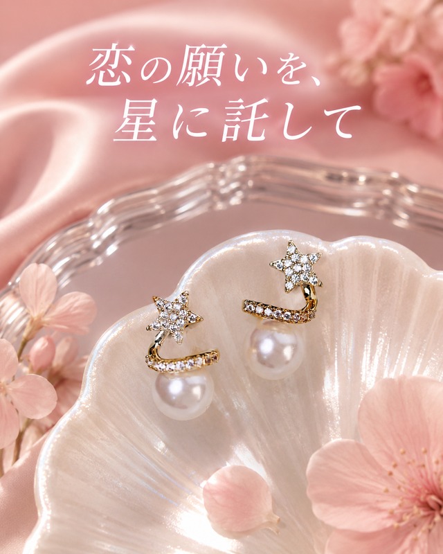 星が願いを結ぶ耳飾り♥A35