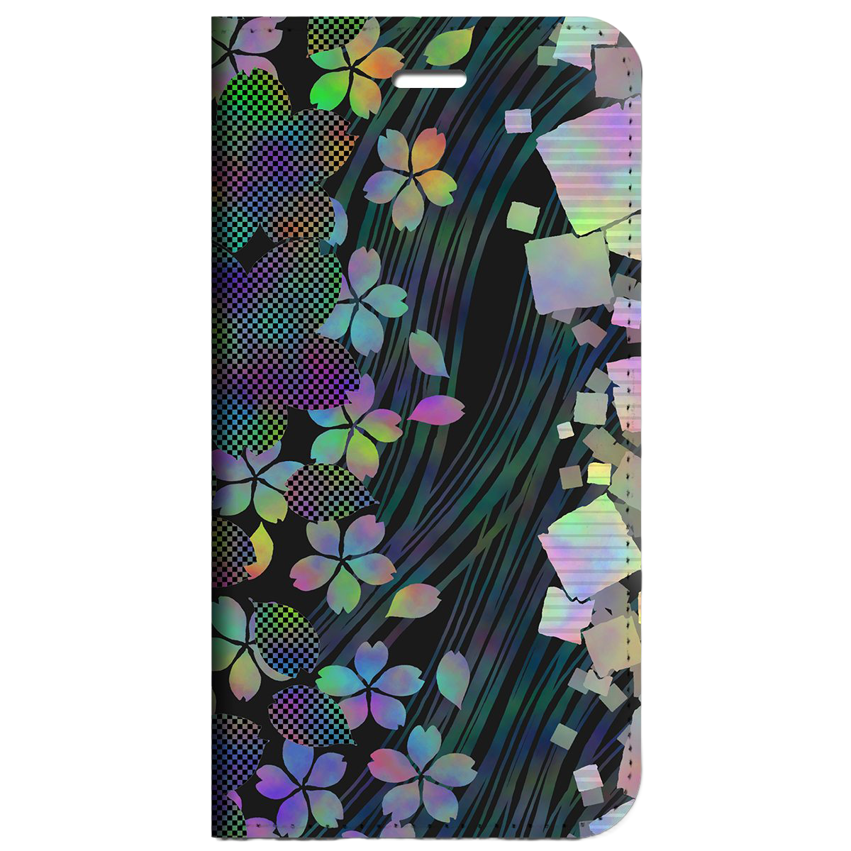 iPhone対応 スマホ 手帳型ケース 夜桜 和柄 おしゃれ 日本 伝統 【iPhone17 / iPhone16 / iPhone16e / iPhoneSE 他 iPhone各機種対応】 st13