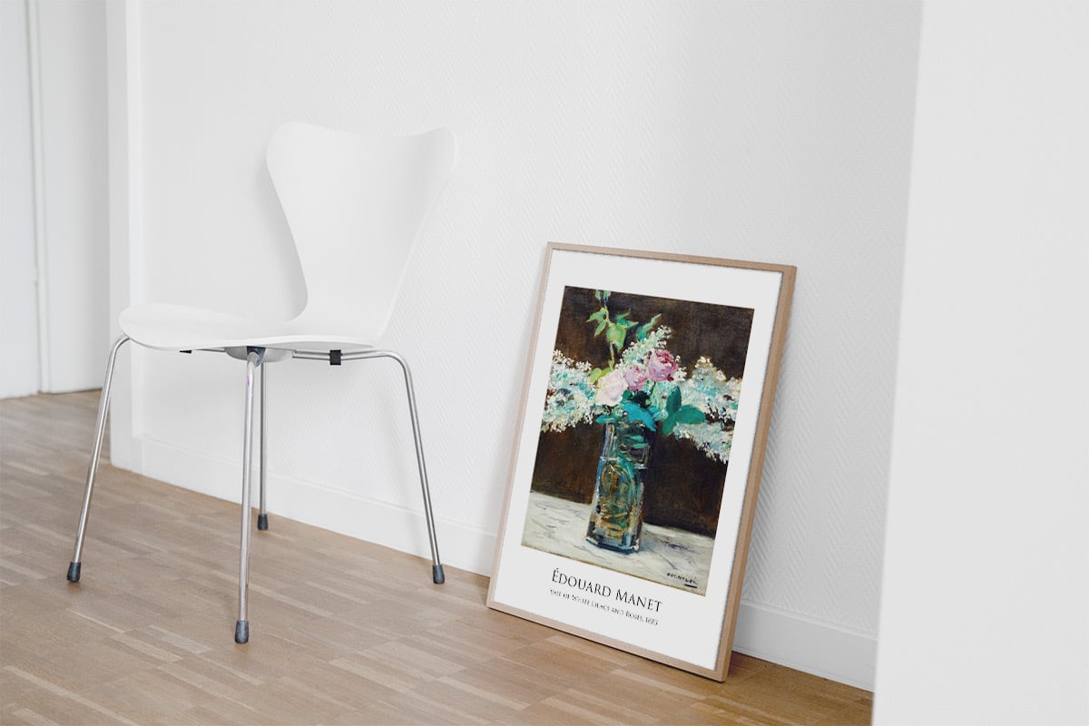 エドゥアール・マネ 花瓶のライラックと薔薇 アートポスター 名画 絵画