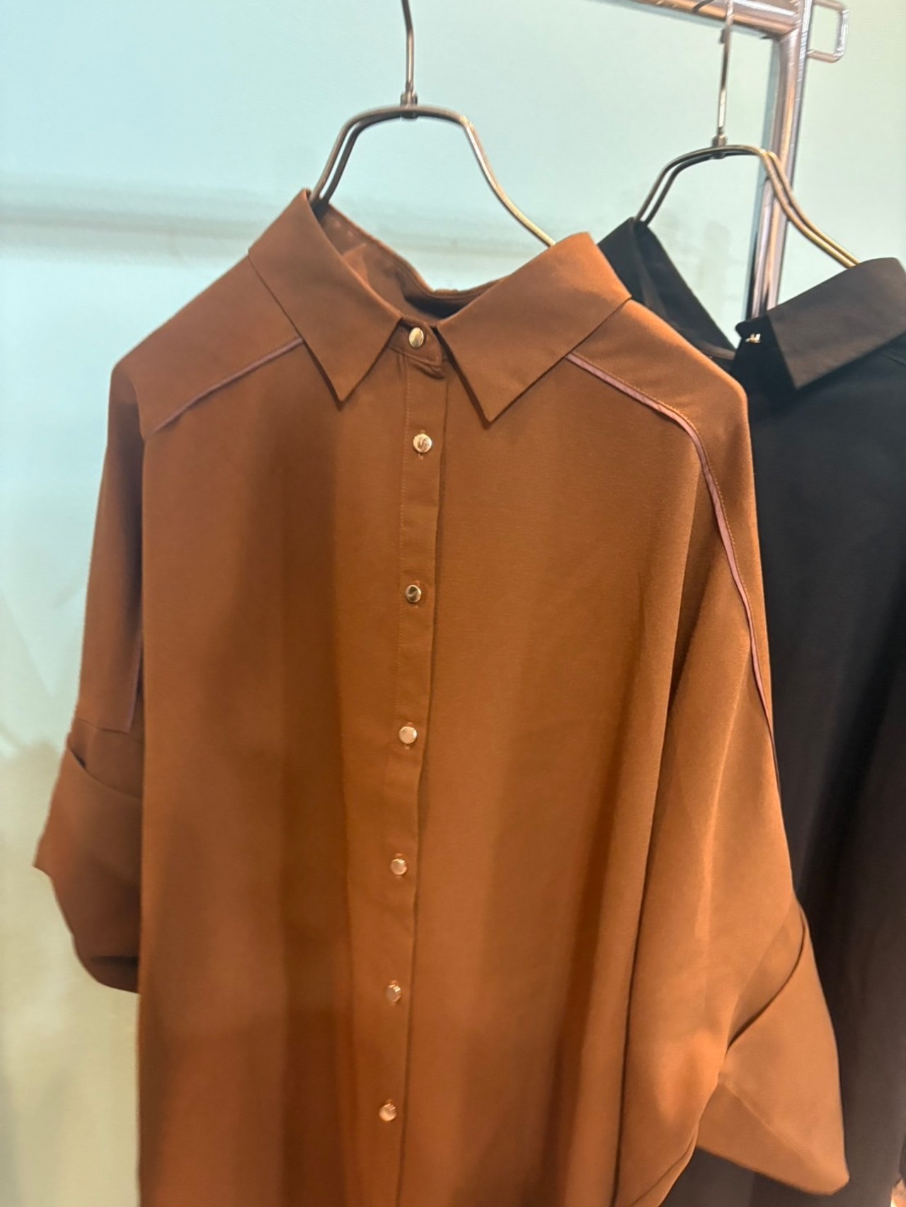 GALENA　ジョーゼットサークルシャツ　70060-4157