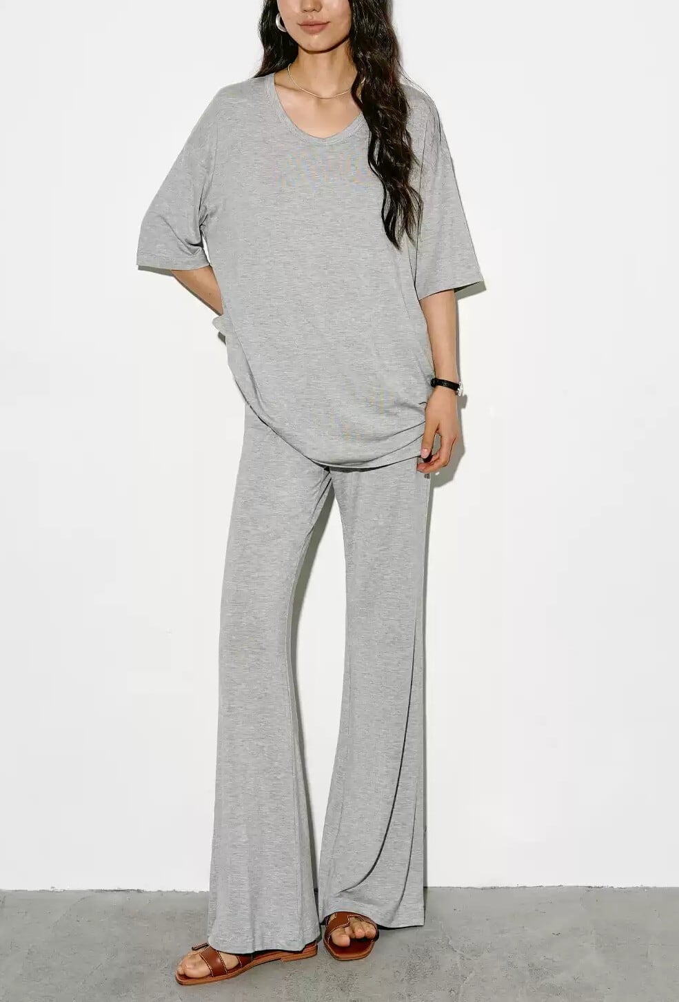 Relax Loose Tee & Flare Pants Set KRE2469