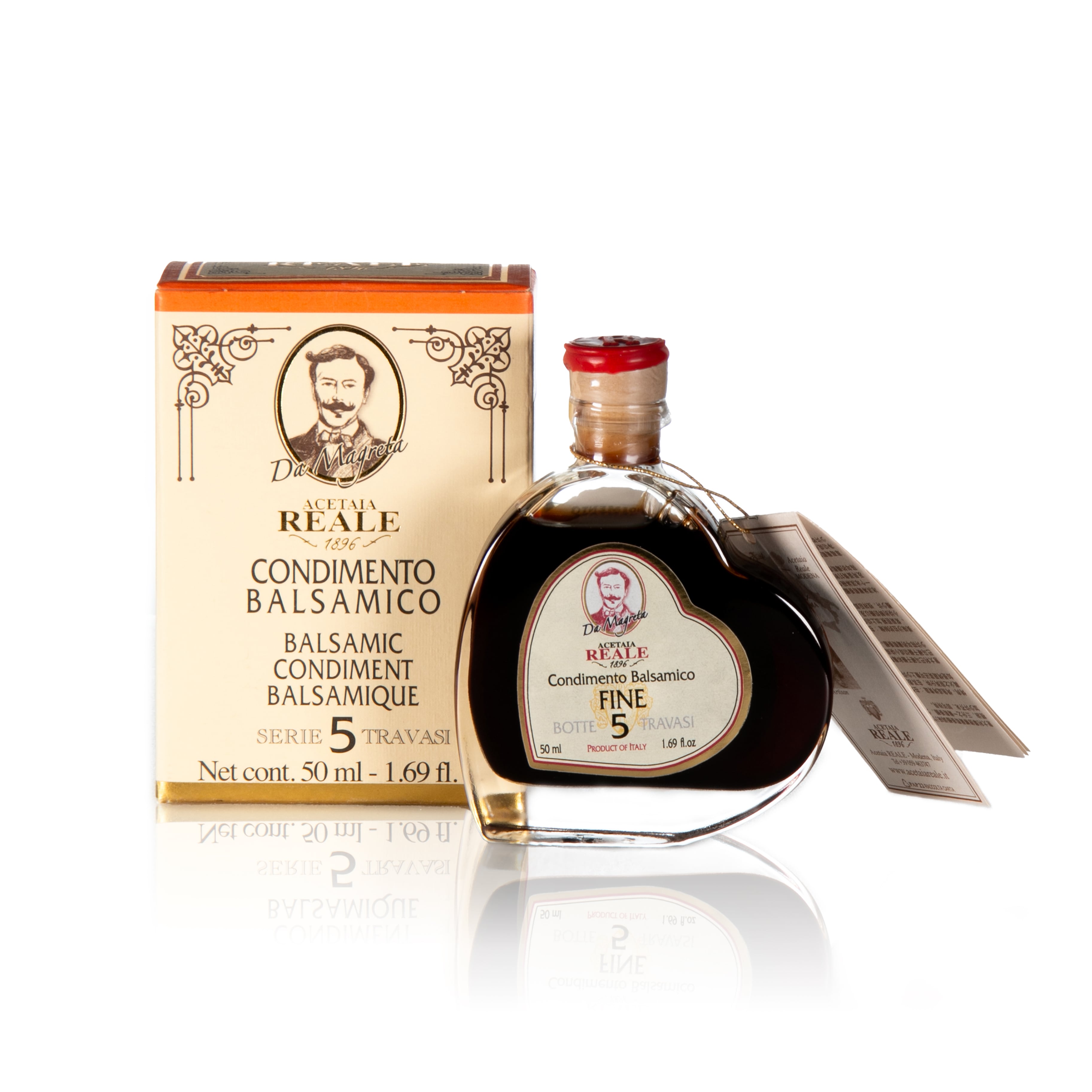 BLACK（黒）：モデナ産 REALE ハート型 バルサミコ酢 50ml / 5年熟成
