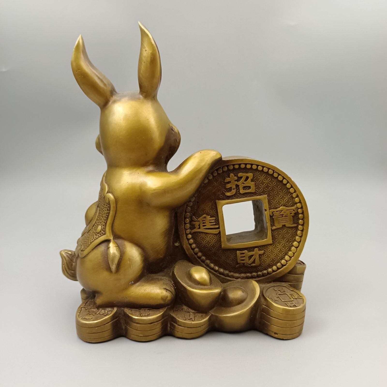 うさぎ 兎 金 黄金 ゴールド 置物 オブジェ 風水 開運 縁起 干支 中国