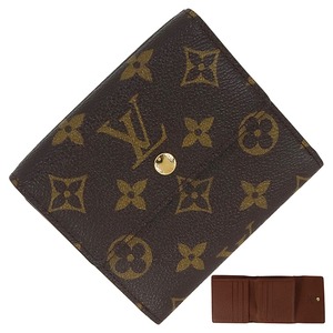 Unused LOUIS VUITTON ルイヴィトン ポルトフォイユ エリーズ M61654 モノグラム ブラウン 三つ折り財布 未使用品