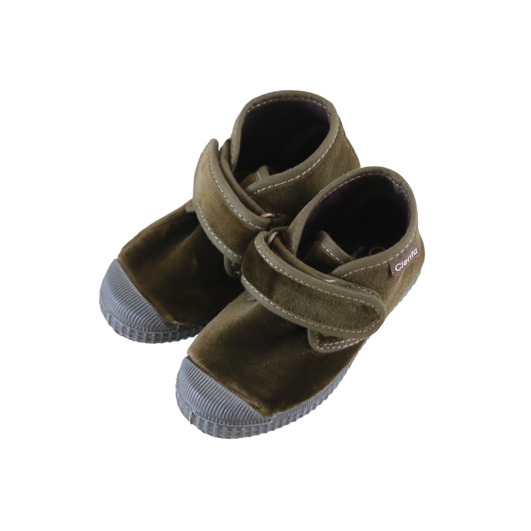 cienta(シエンタ)/ ハイカットベルクロシューズ / Velour Khaki (カーキ)/ 12.5〜19cm