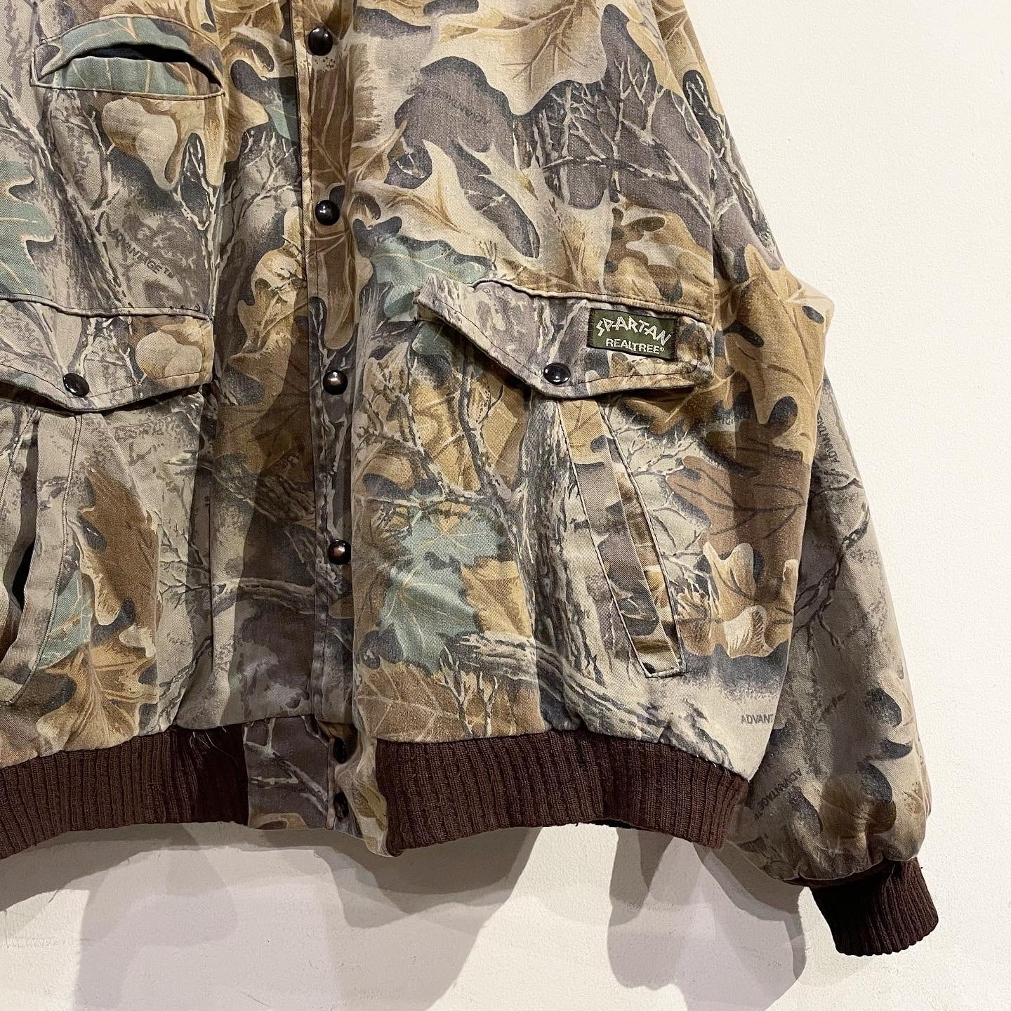 1990's SPARTAN real tree camo padding jacket | gilet antiques