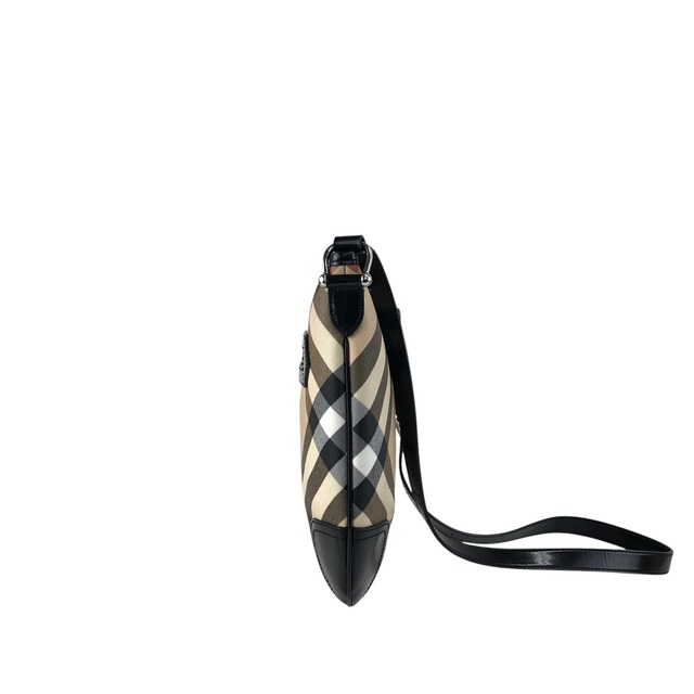 BURBERRY バーバリー メガチェック ショルダーバッグ ベージュ ブラック PVC エナメル vintage ヴィンテージ オールド xpjitp