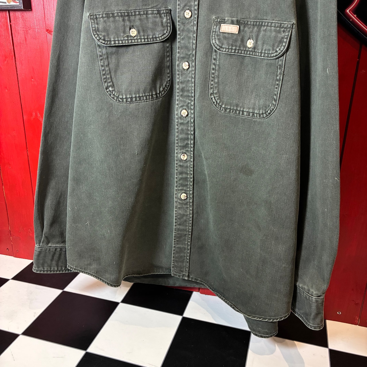 Carhartt / コットンシャツ / 2ポケット / オーバーサイズ / フェードブラック / ワークシャツ /