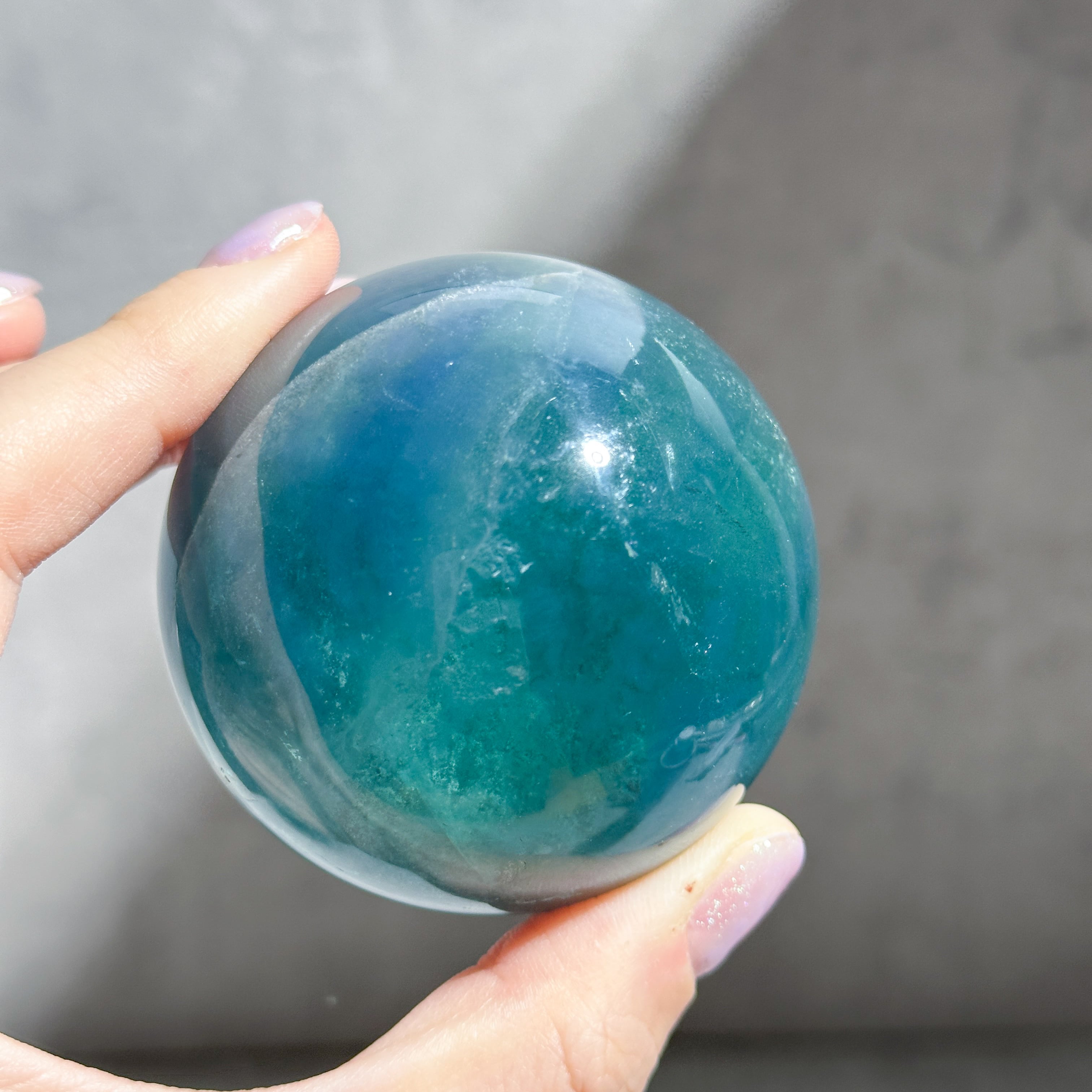 ブルーフローライト スフィア（丸玉）33◇ Blue Fluorite ◇天然石