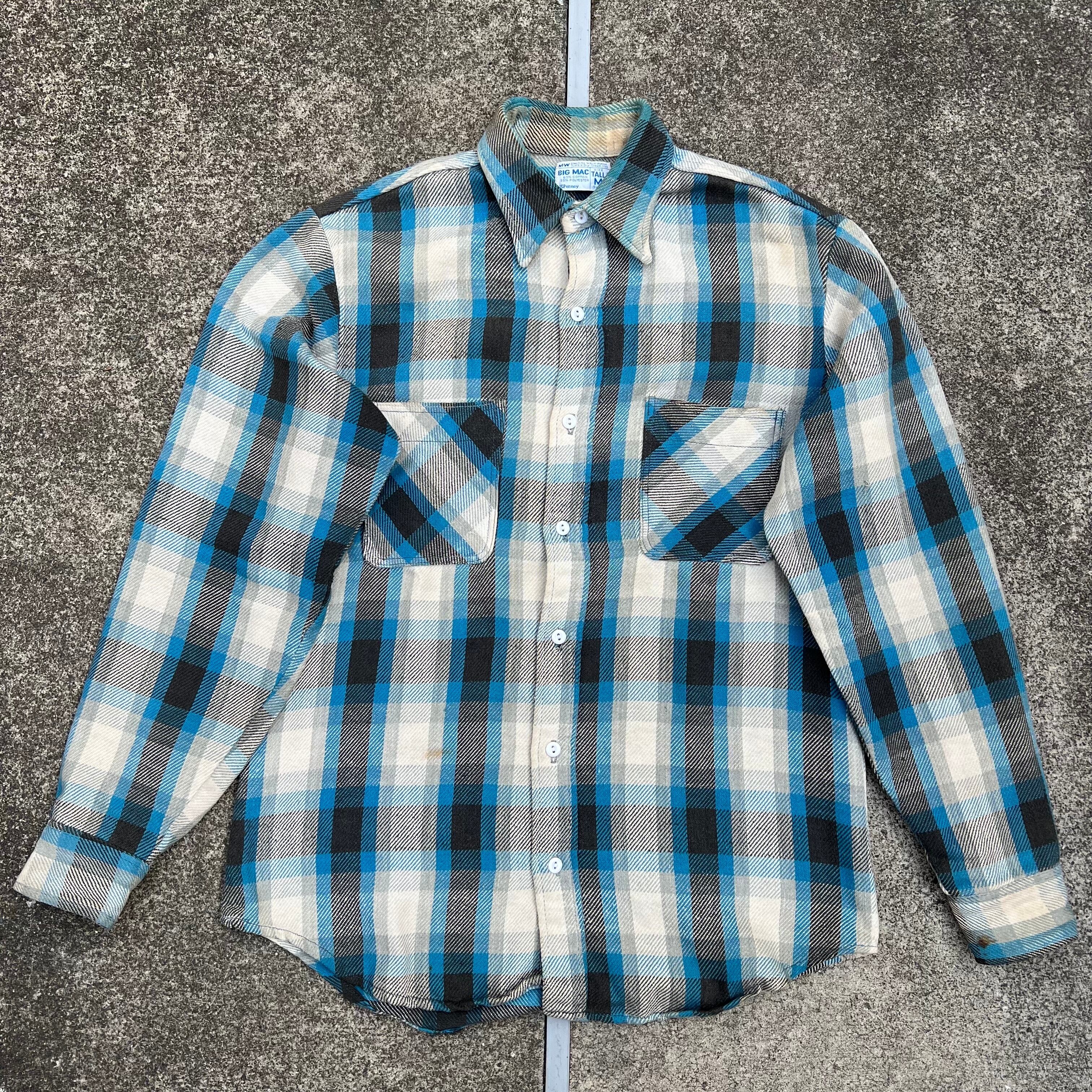 70's〜BIG MAC PLAID FLANNEL SHIRT 70年代ビックマックコットンネル