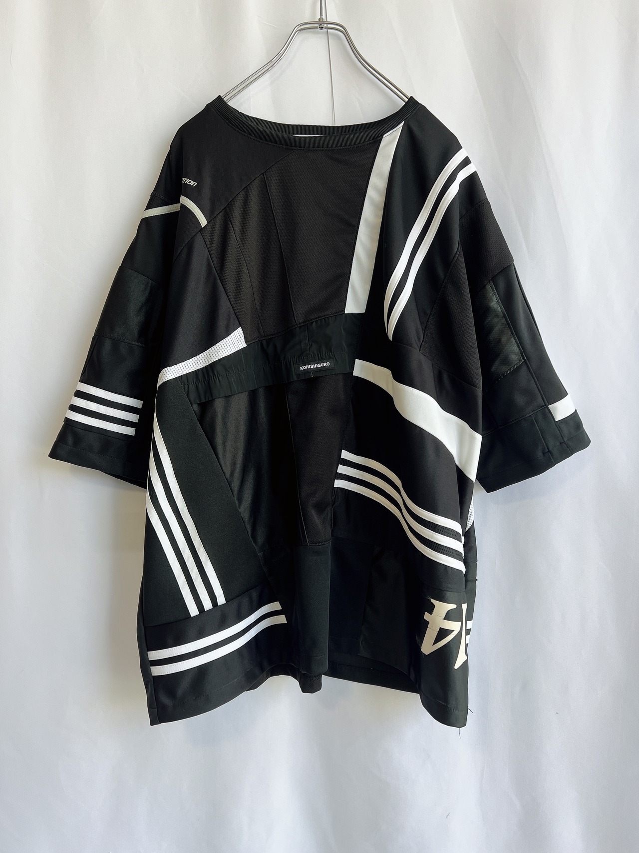 【KOH ISHIGURO】【オーダーのみ】"再構築" REMAKE big silhouette LINE patchwork T-shirts - 3