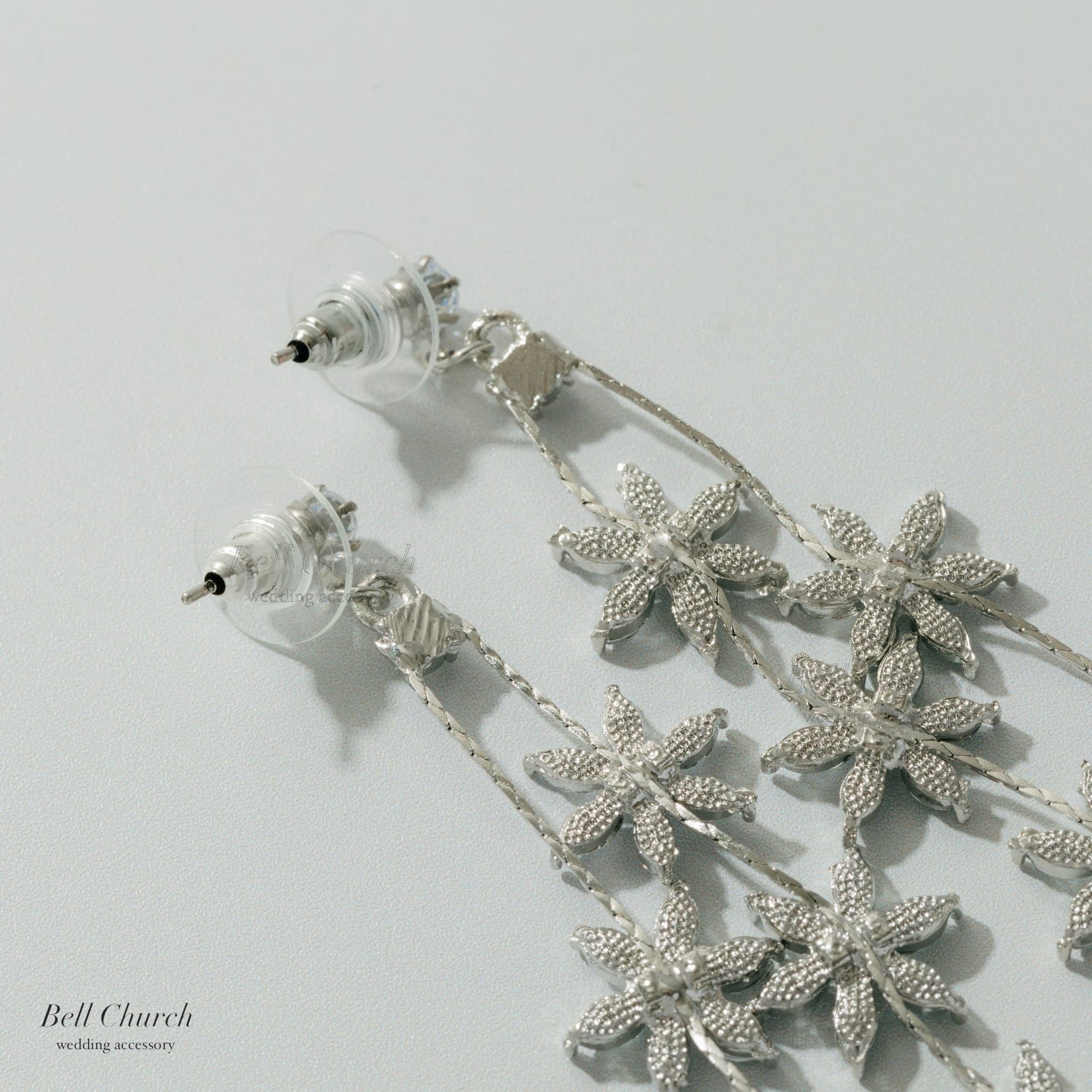 ピアス イヤリング | キュービックジルコニア | フラワーモチーフ