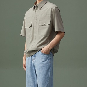 フラップポケットシャツトップス　MT0110015