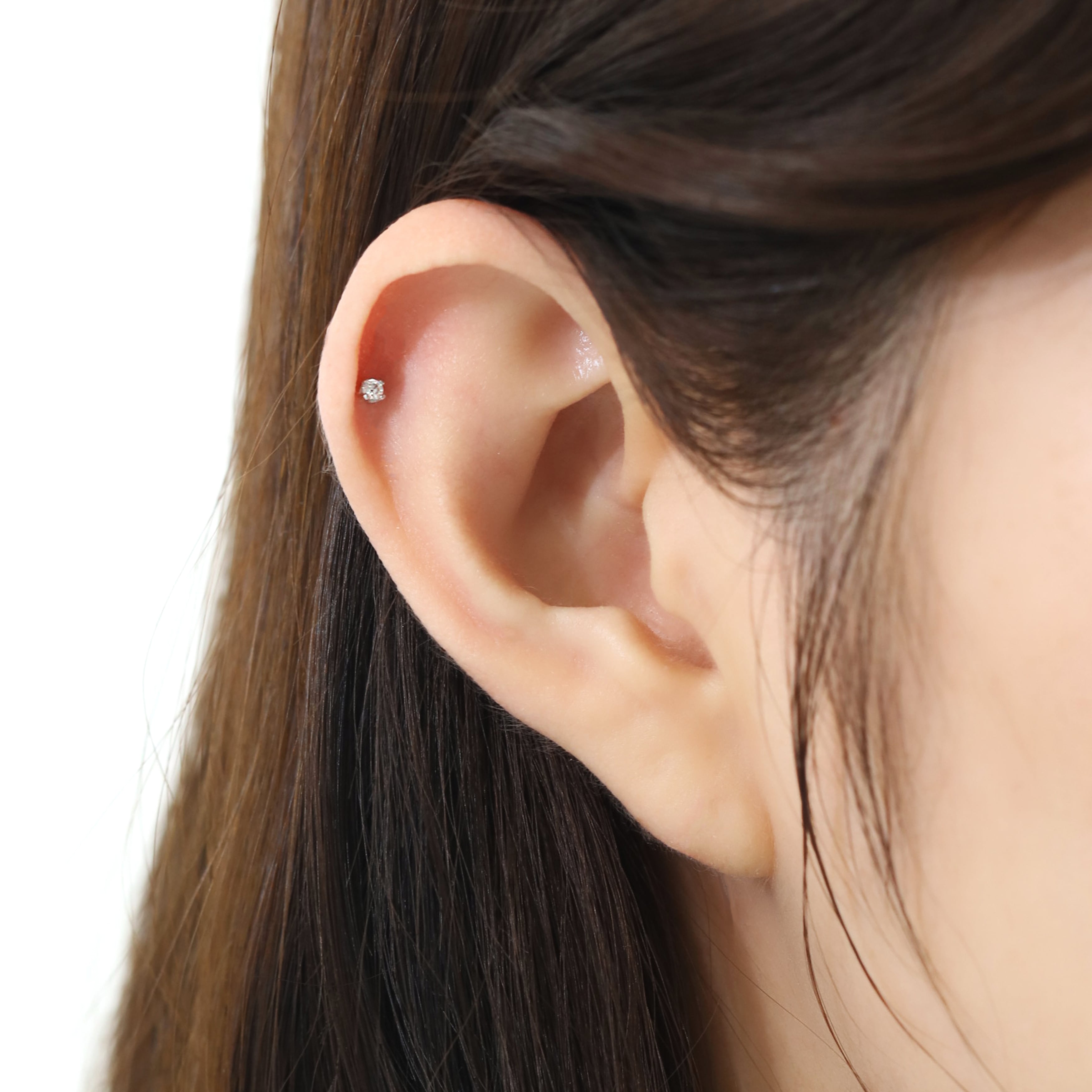 2mm square body pierce [シルバー/軟骨用/単品] | 軟骨ピアス