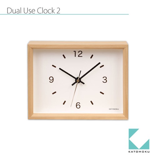 KATOMOKU Dual use clock 2 置き掛け兼用 km-53N H.メープル