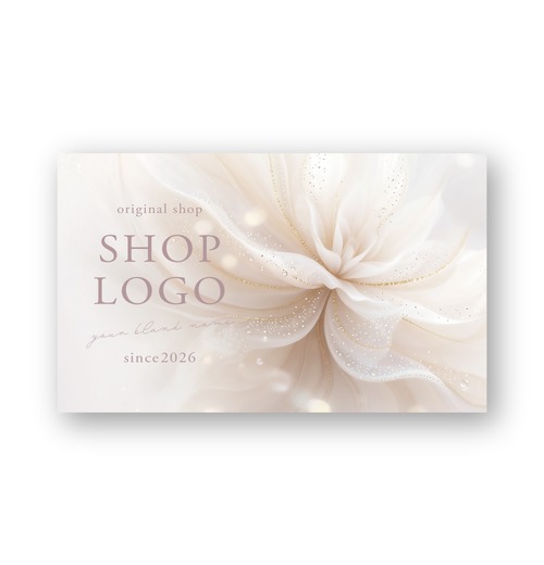 アクセサリー台紙 名刺 ショップカード ネイルチップ台紙｜100枚 両面印刷｜名入れ無料・QR対応｜選べる書体｜cd_00462