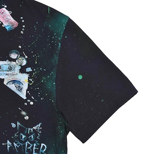 【WE11DONE】BLACK TROMPE-L'OEIL PIERCED T-SHIRT