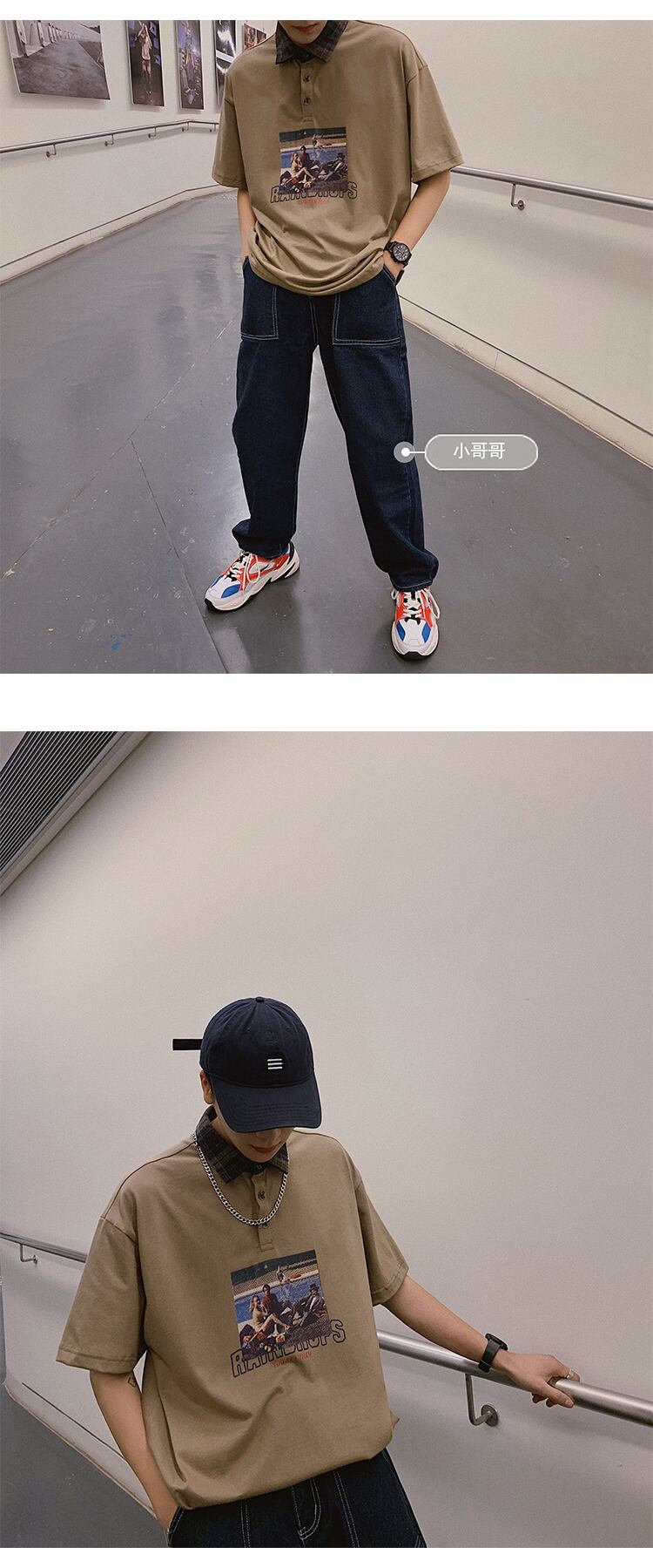 全2色 Tシャツ カットソー プリント カジュアル シンプル