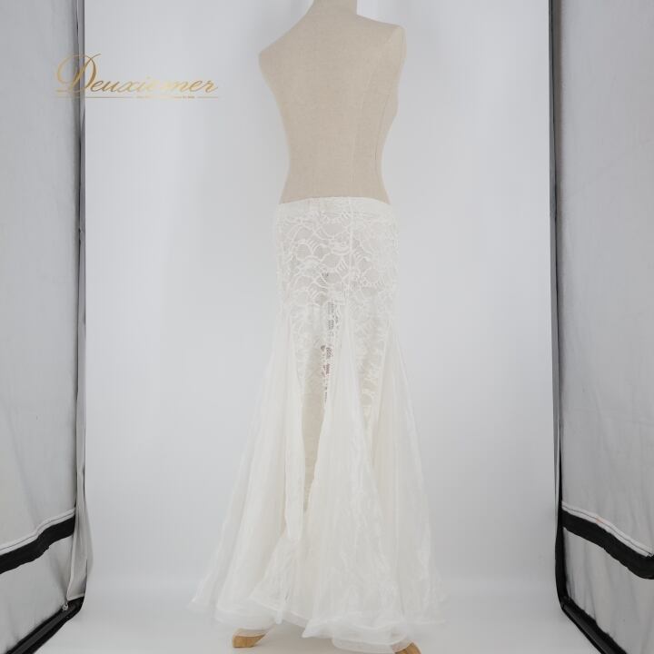 ベリーダンス オリエンタル 衣装 スカート ホワイト系 白 レース