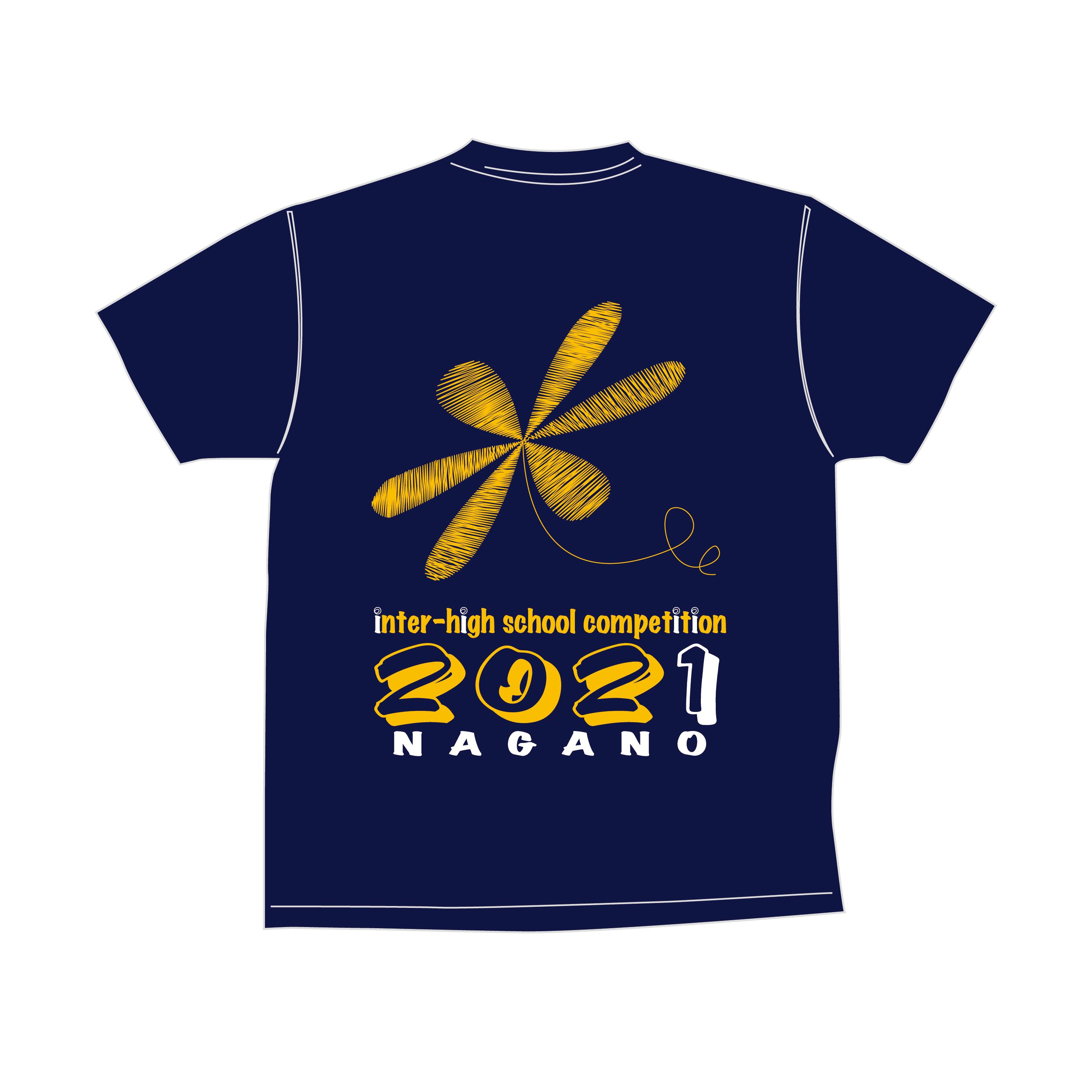 2021年長野インターハイ　トアルソンオリジナルTシャツ(ネイビー×イエロー)【1ET2103】