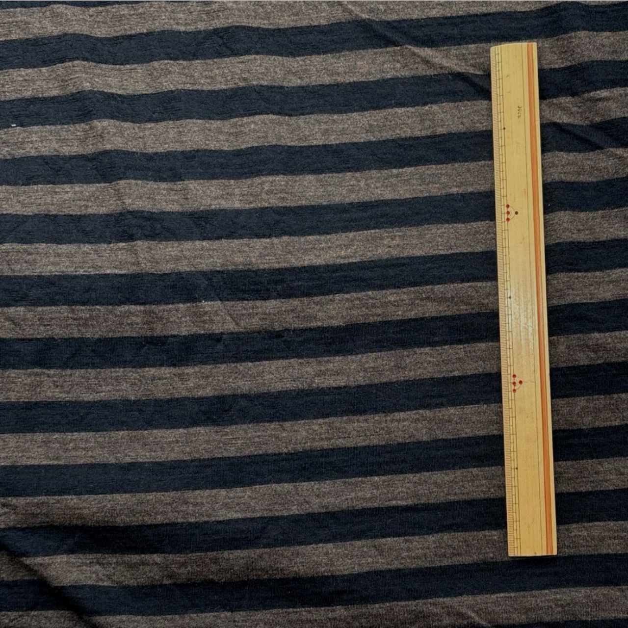 ★TB598◆2m◆ウール100%天竺ニット生地◆ボーダー