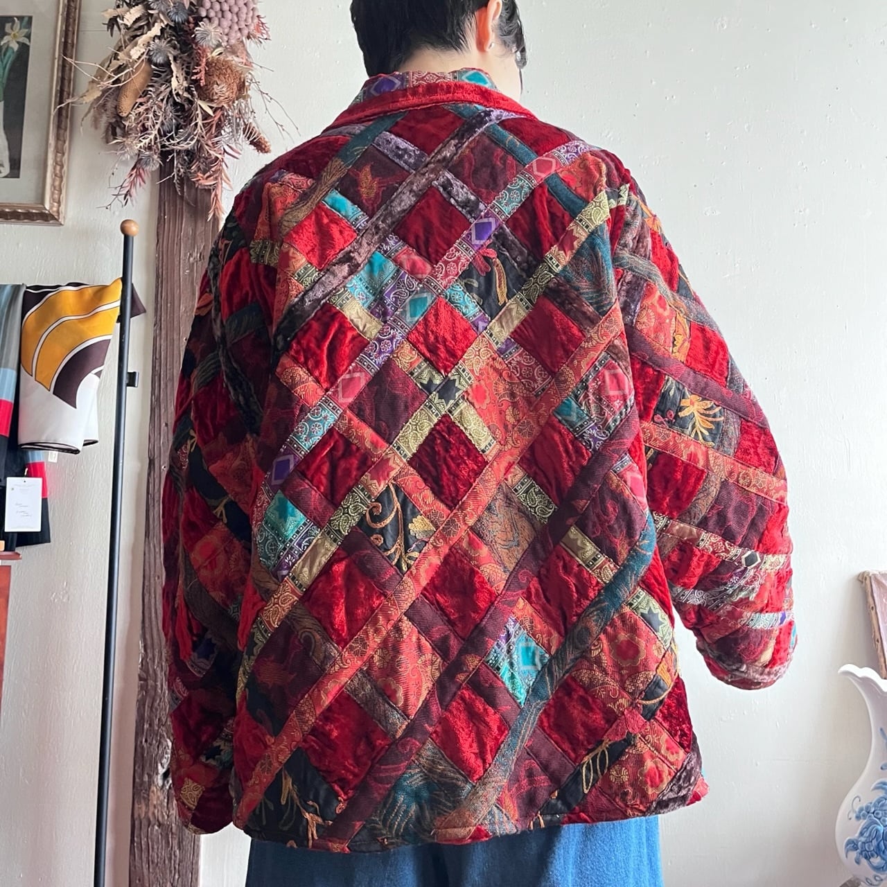 U.S. vintage special patchwork jacket/ベルベットパッチワークの