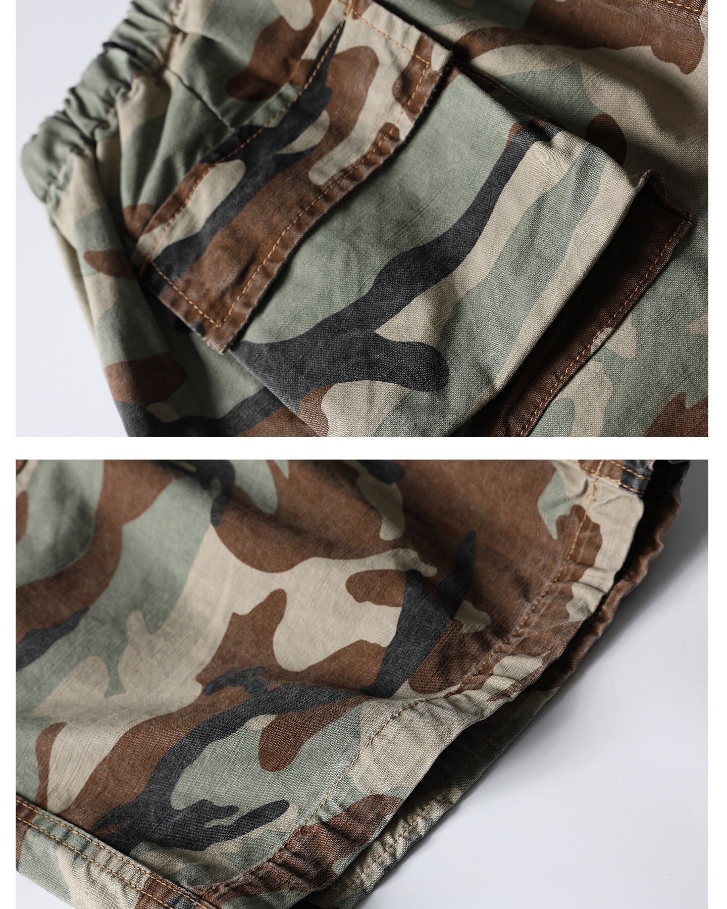 Camouflage Pattern Cargo Pocket Knee-Length Shorts x01161 | XPOSE