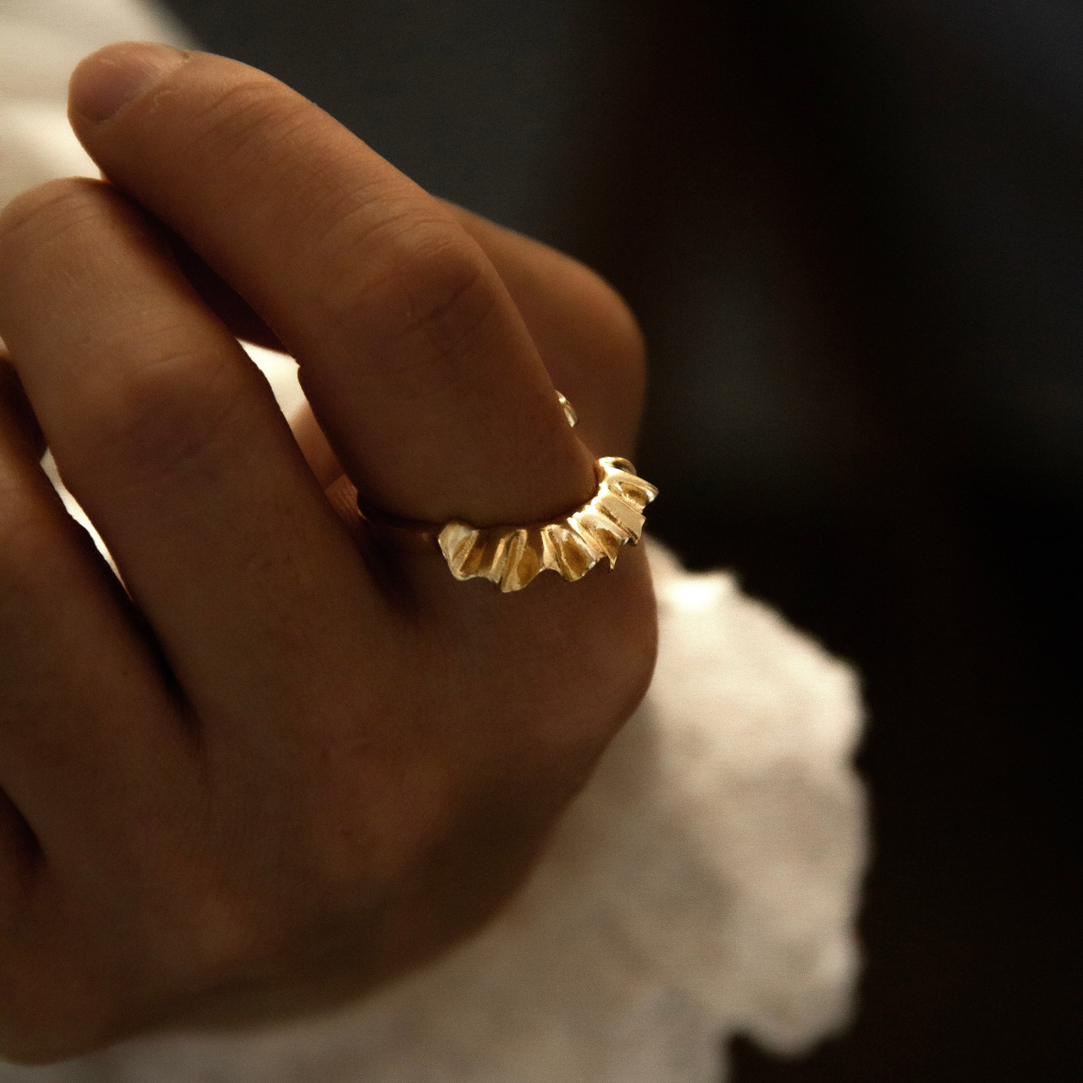 small フリルリング(ゴールド)