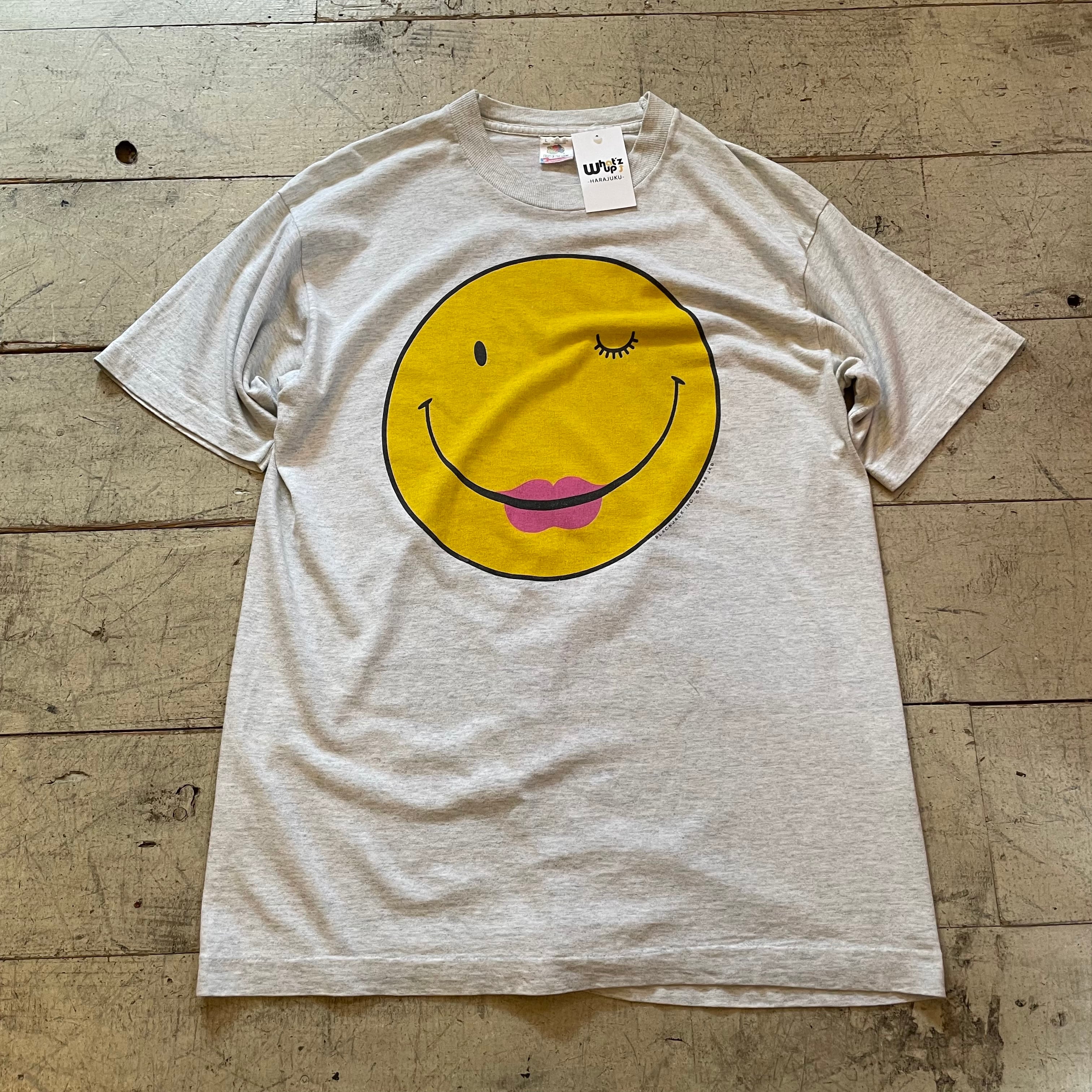 90s smiley face ぶち抜きスマイルsmile 最初期　フルーツタグ