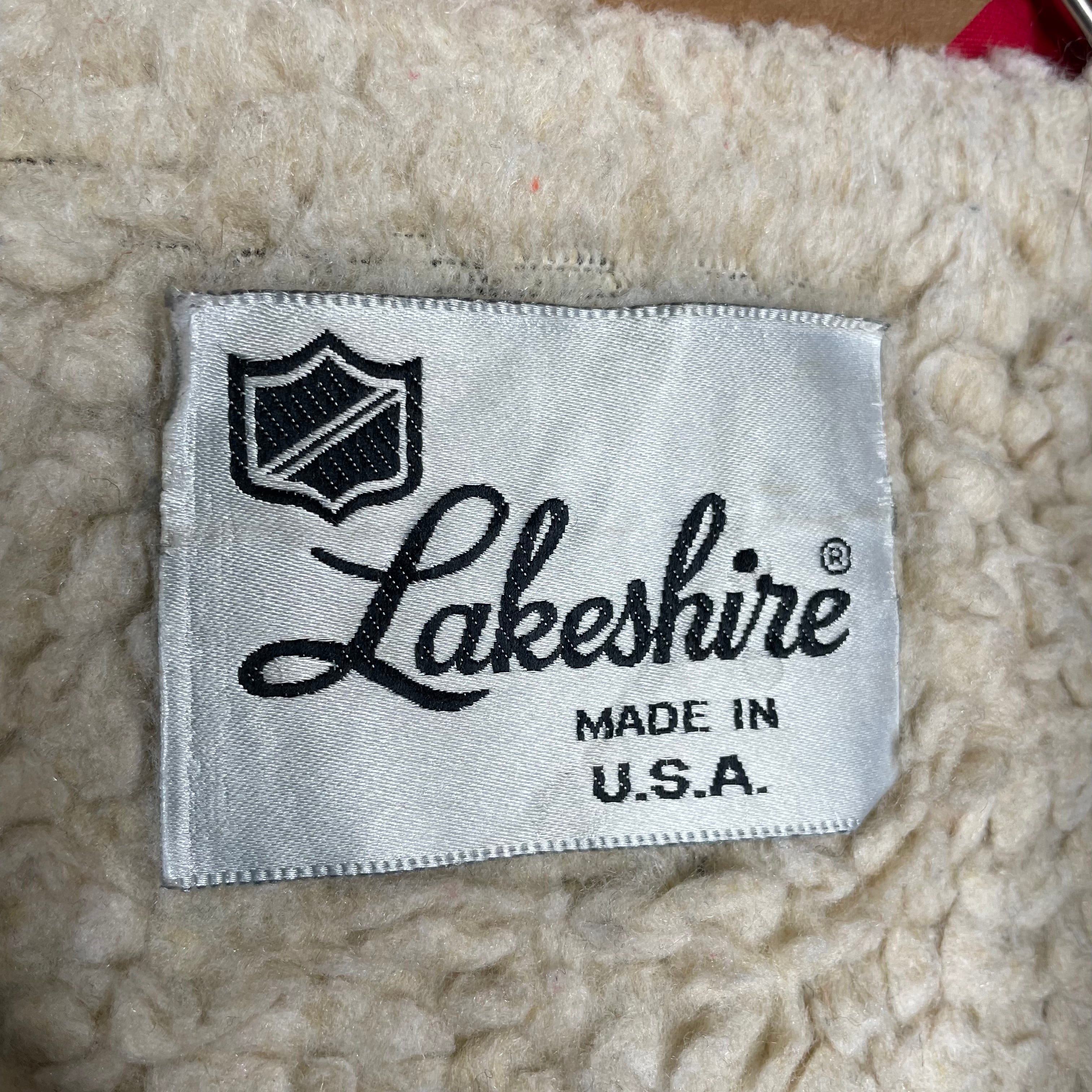 Lakeshine ウールジャケット XL グレー 裏地ボア Made in USA 状態良好 