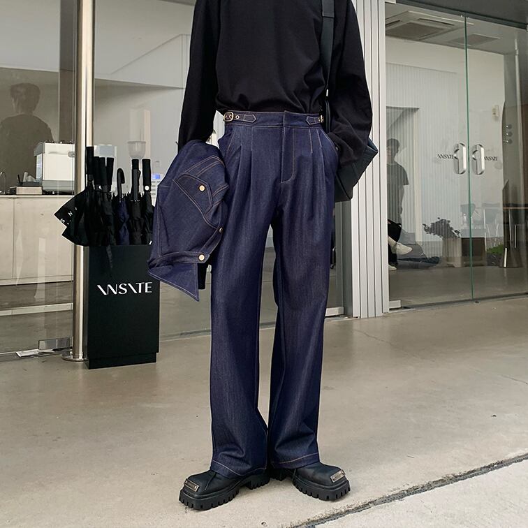 Hualun全3色韓国風シックなロングパンツ