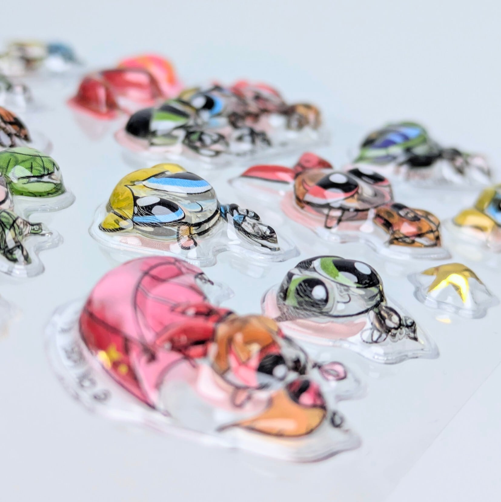送料無料!【 The Powerpuff Girls / パワーパフガールズ 】ぷくぷくシール / STICKER(ステッカー) / 立体ステッカー 〚アメリカン雑貨 アメトイ〛
