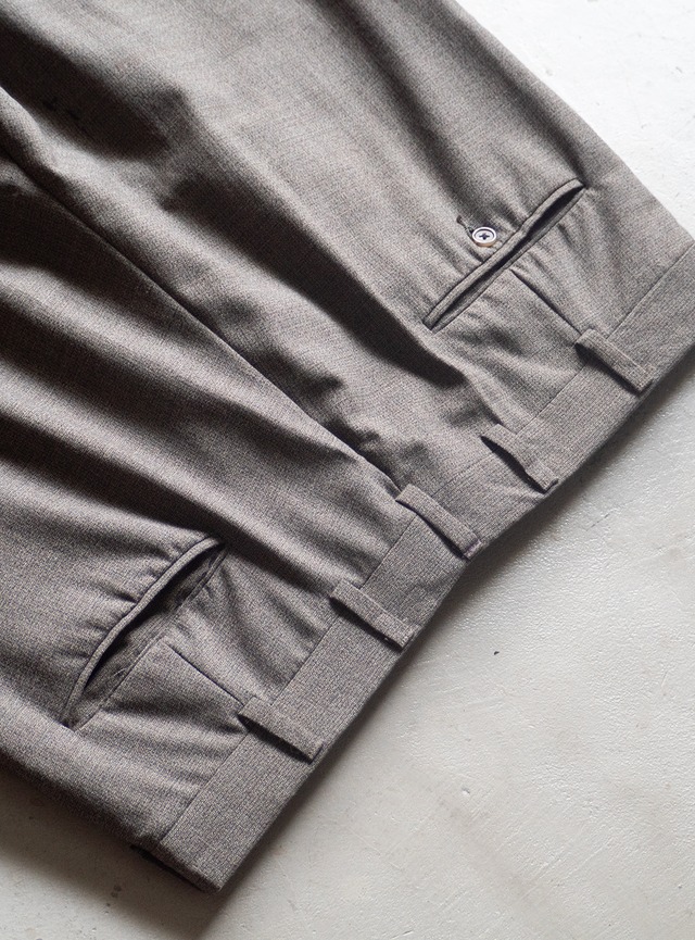 unknown 1980s Hopsack 2 tuck trousers