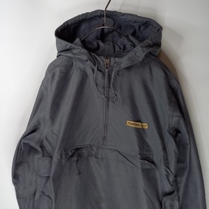 アディダス　コットン　プルオーバー　パーカー　グレー　L